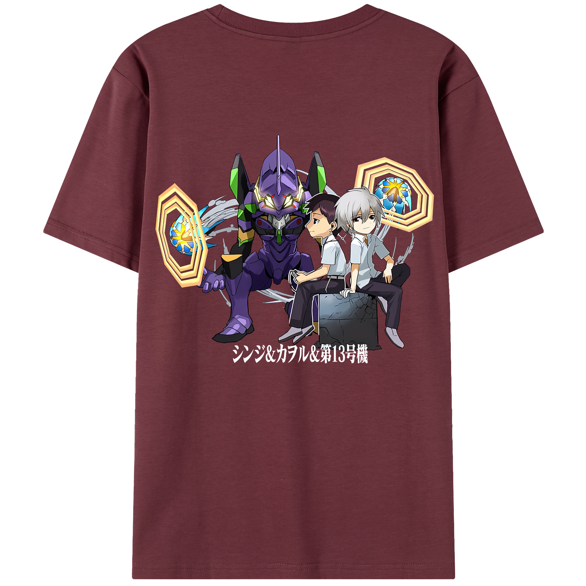 （画像用） EVA 新世紀エヴァンゲリオン 綿100％半袖Tシャツ（背面プリント）